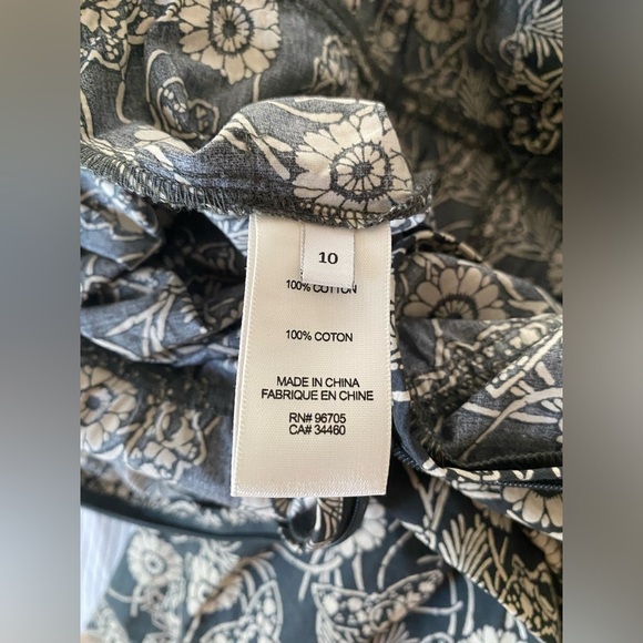 Rebecca Taylor women's Hunter Green/Cream monarch Fleur Poplin Jumpsuit size 10 - Picture 7 of 9